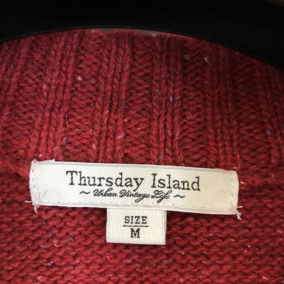 써스데이아일랜드 케이블 변형 니트가디건 M 상품이미지5