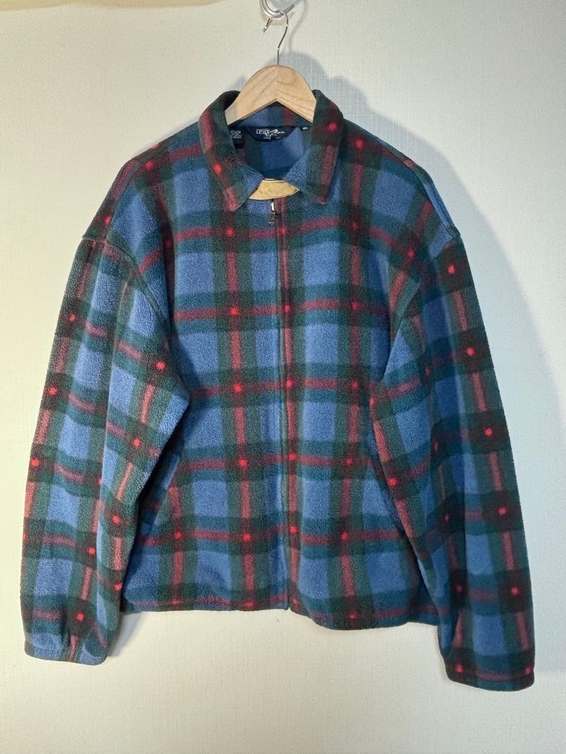 90s POLO 폴로 체크 플리스 스윙탑 드리즐러 빈티지 자켓 상품이미지1