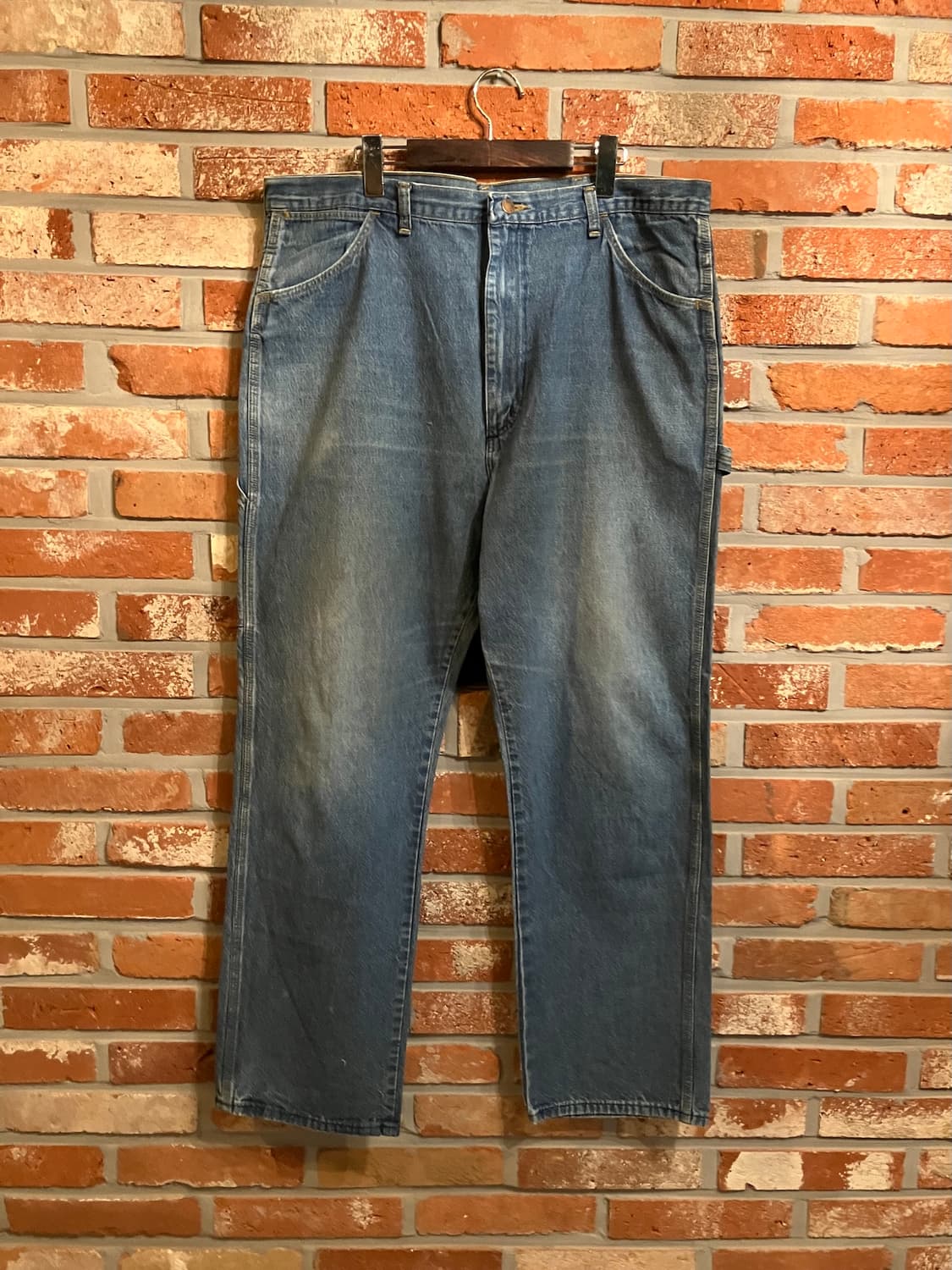 70s USA 빈티지 랭글러 빅밴 데님 카펜터 팬츠 상품이미지2