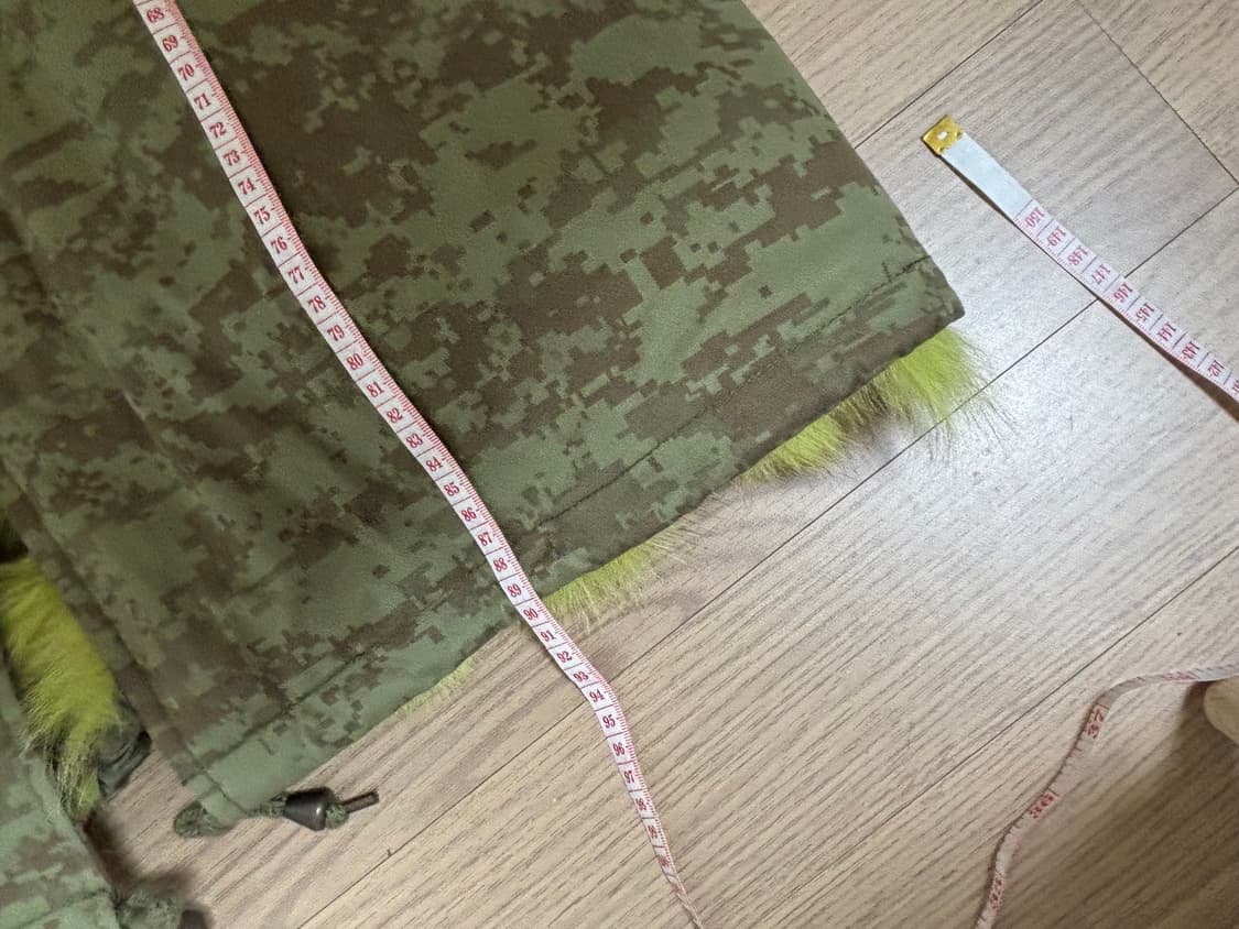 새상품급 원가80 .더 엣지 천연모피  롱패딩 야상패딩 밀리터리. 여성  상품이미지9