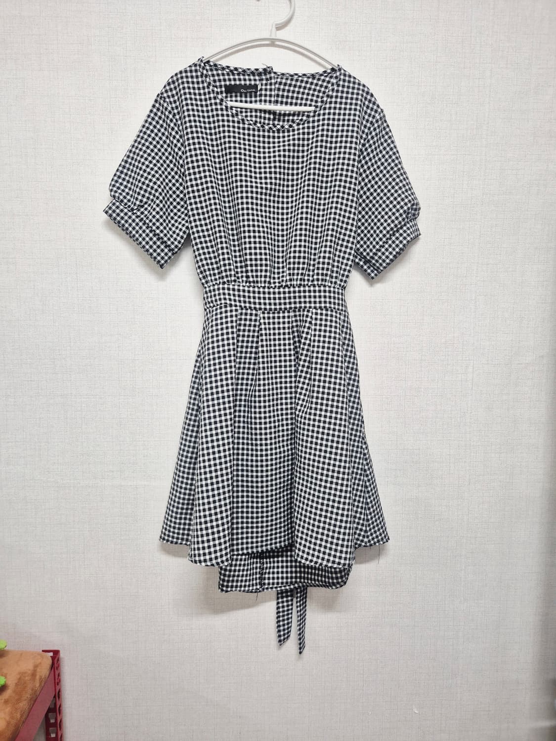 체크 뒤트임 원피스 상품이미지1