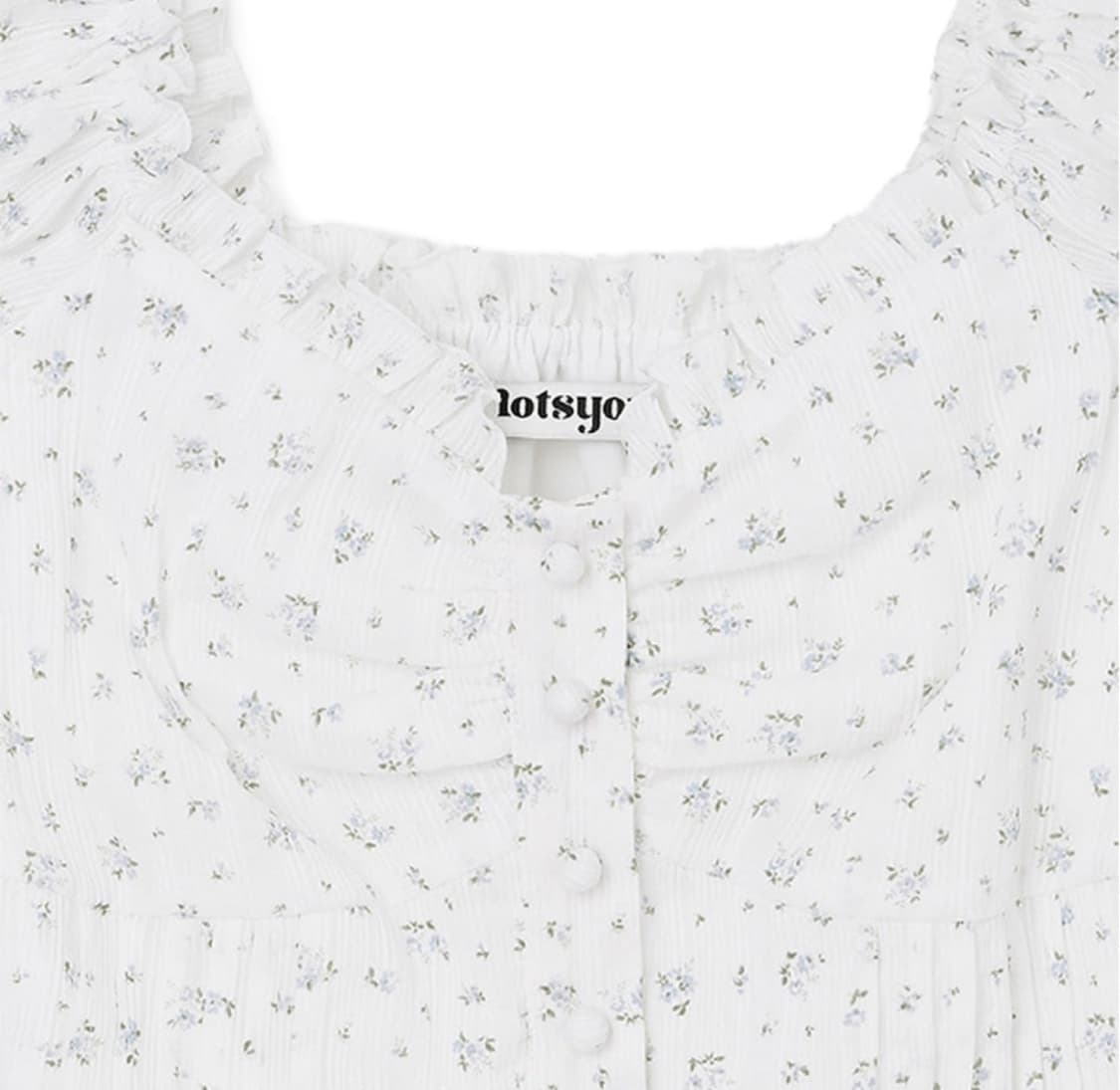 라츠유 엘라 블라우스 아이보리 Ella Blouse Ivory 플로럴셔츠 상품이미지3