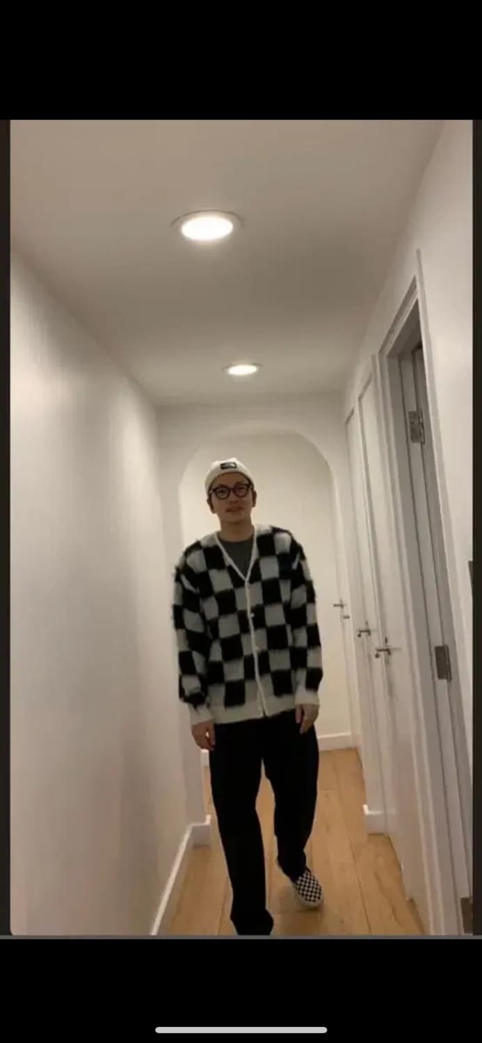 니들스 가디건 체커 M사이즈 판매합니다 구하기힘들어요 상품이미지1