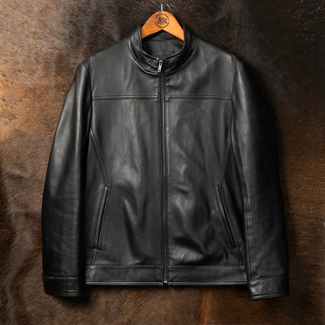 [95] POLICE 폴리스 양가죽 카페레이서 레더자켓  상품이미지1