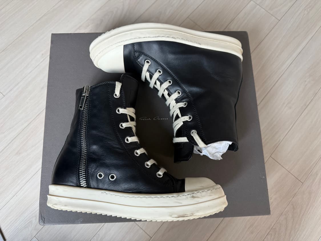[Rick Owens] 릭오웬스 메인라인 하이탑 라몬즈 (Black) 상품이미지1