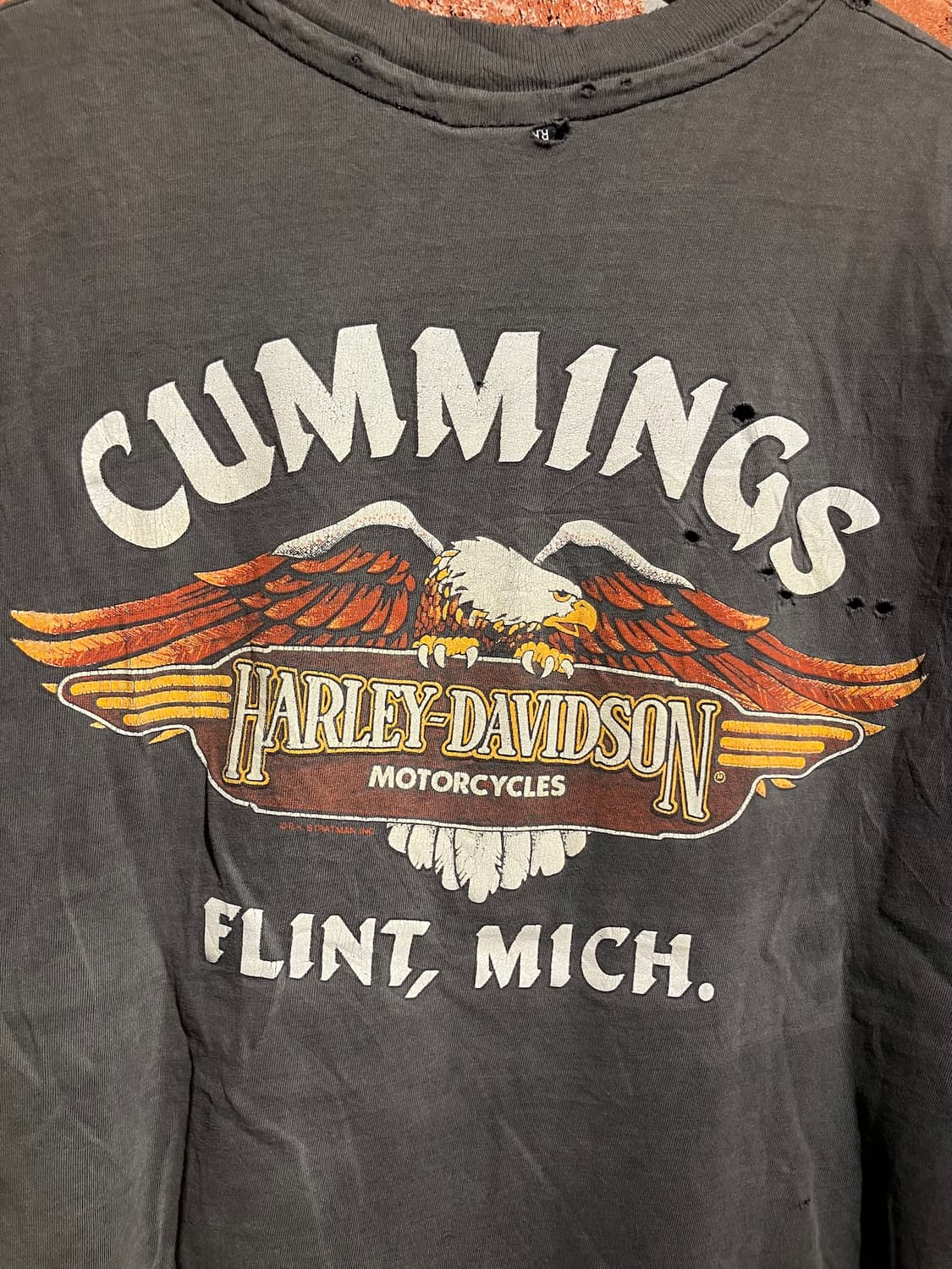 90s USA 빈티지 할리데이비슨 슬리브리스 나시 상품이미지7