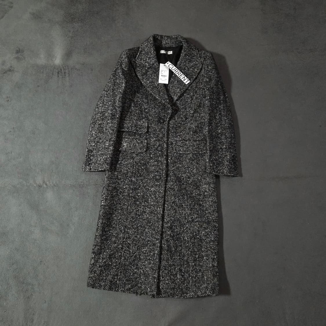 커렌트 와이드 라펠 롱 코트 2 상품이미지4