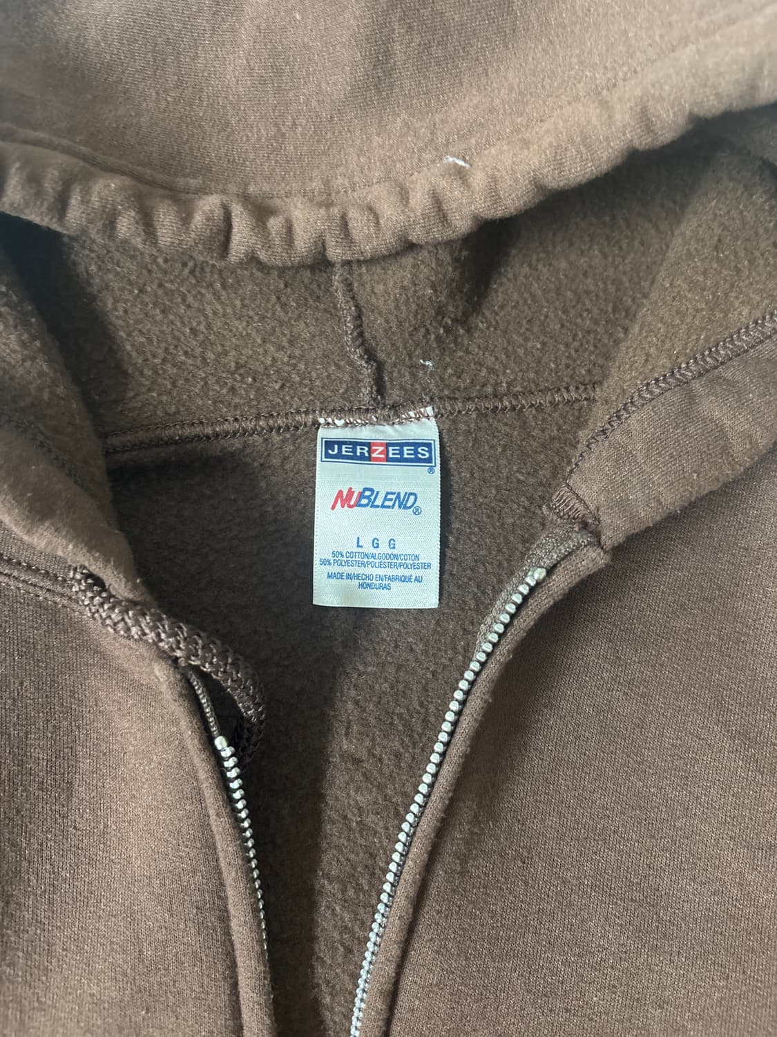 90's jerzees 후드집업 브라운 상품이미지2