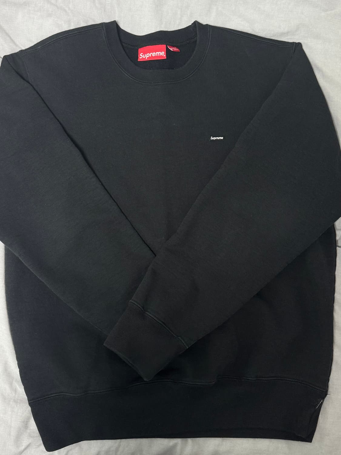 슈프림 스몰 로고 맨투맨 BLACK (M) 상품이미지1