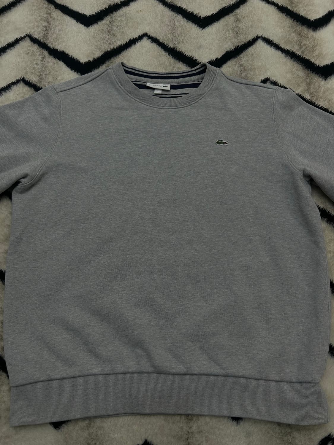 [L]라코스테 베이직 라운드 맨투맨/그레이 상품이미지4