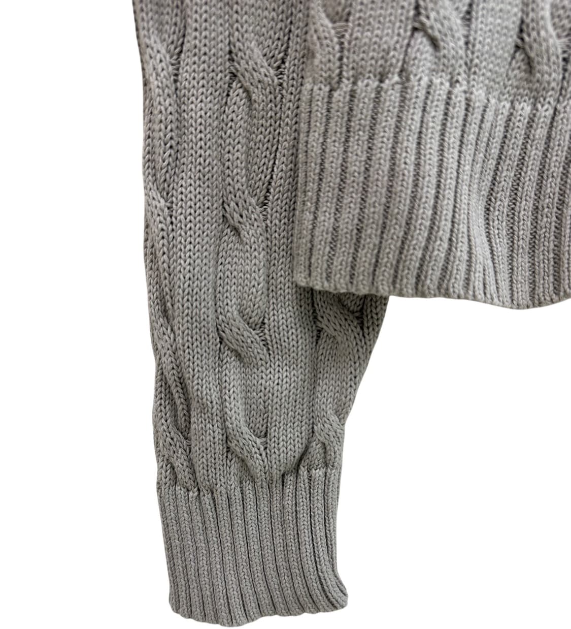 폴로 케이블 꽈배기니트 웜그레이 (XL)  상품이미지4