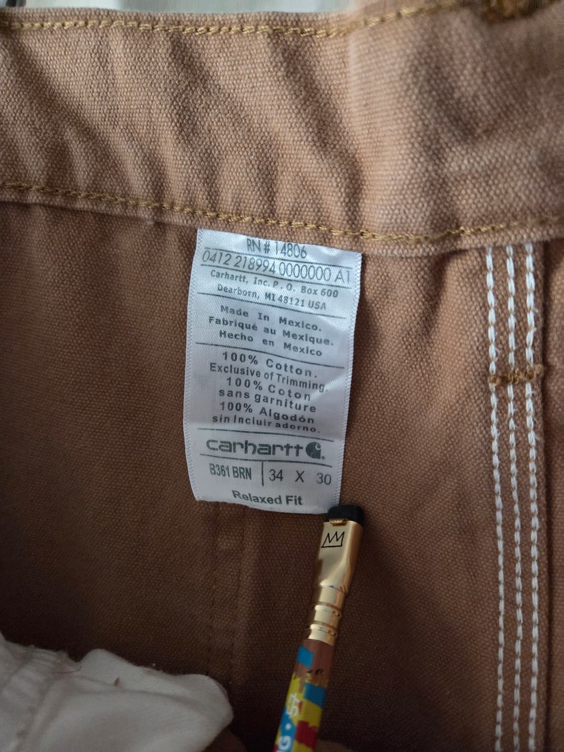 칼하트 B361 더블니 워크 팬츠 34x30 상품이미지6