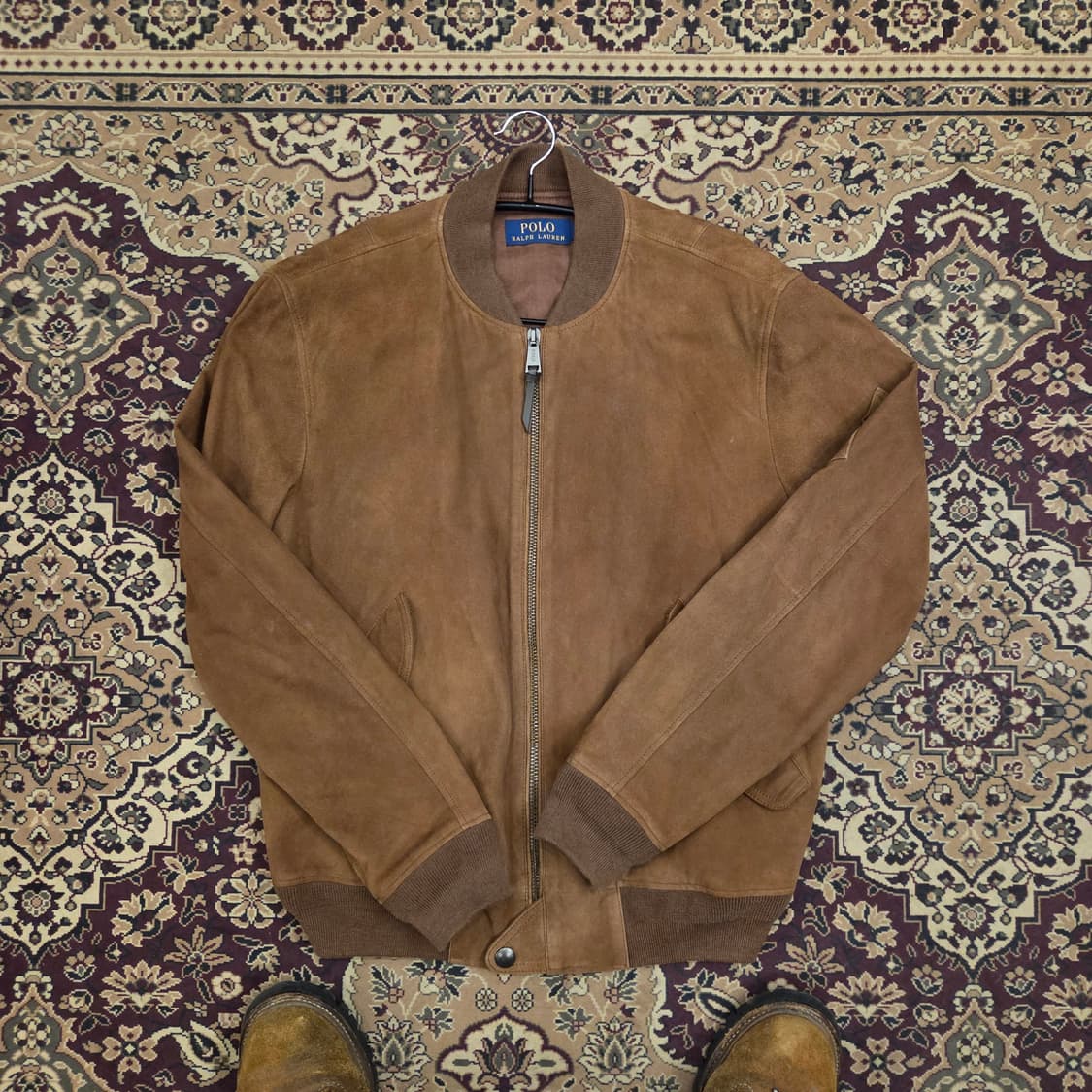 폴로 스웨이드 봄버 자켓 m 레더자켓 가죽자켓 스웨이드자켓 상품이미지1