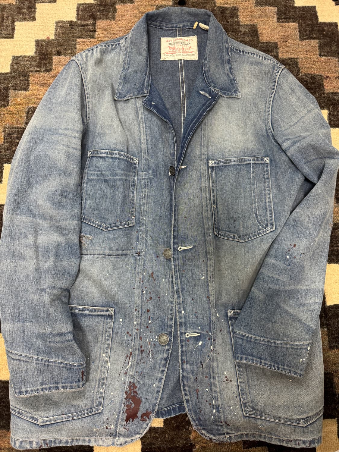 LVC 리바이스 페인티드 데님 초어 자켓 L rrl 상품이미지1