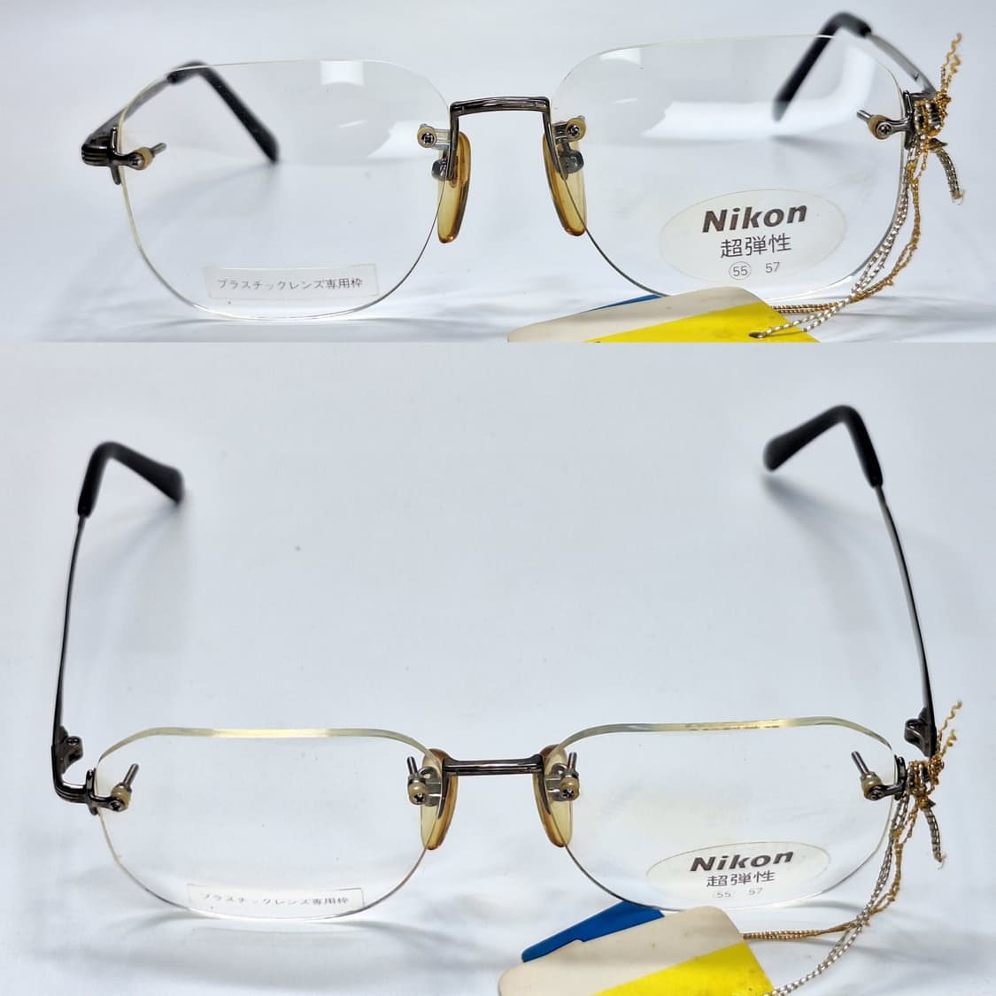 니콘 Nikon FB0927F 55mm 안경테 무테 IP도금/일본 빈티지 상품이미지3