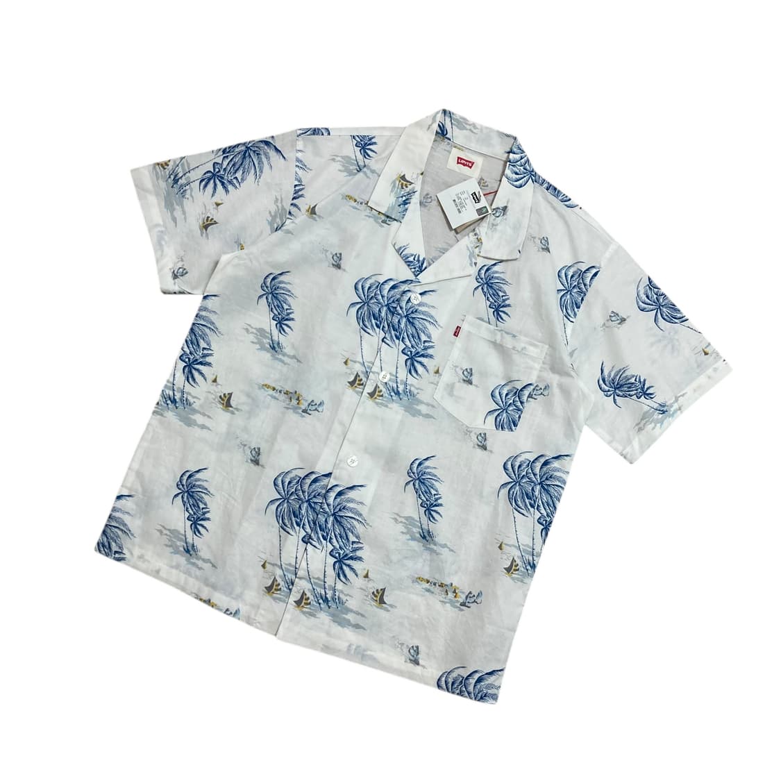 리바이스 야자수 패턴 하와이안 하프 셔츠 상품이미지1
