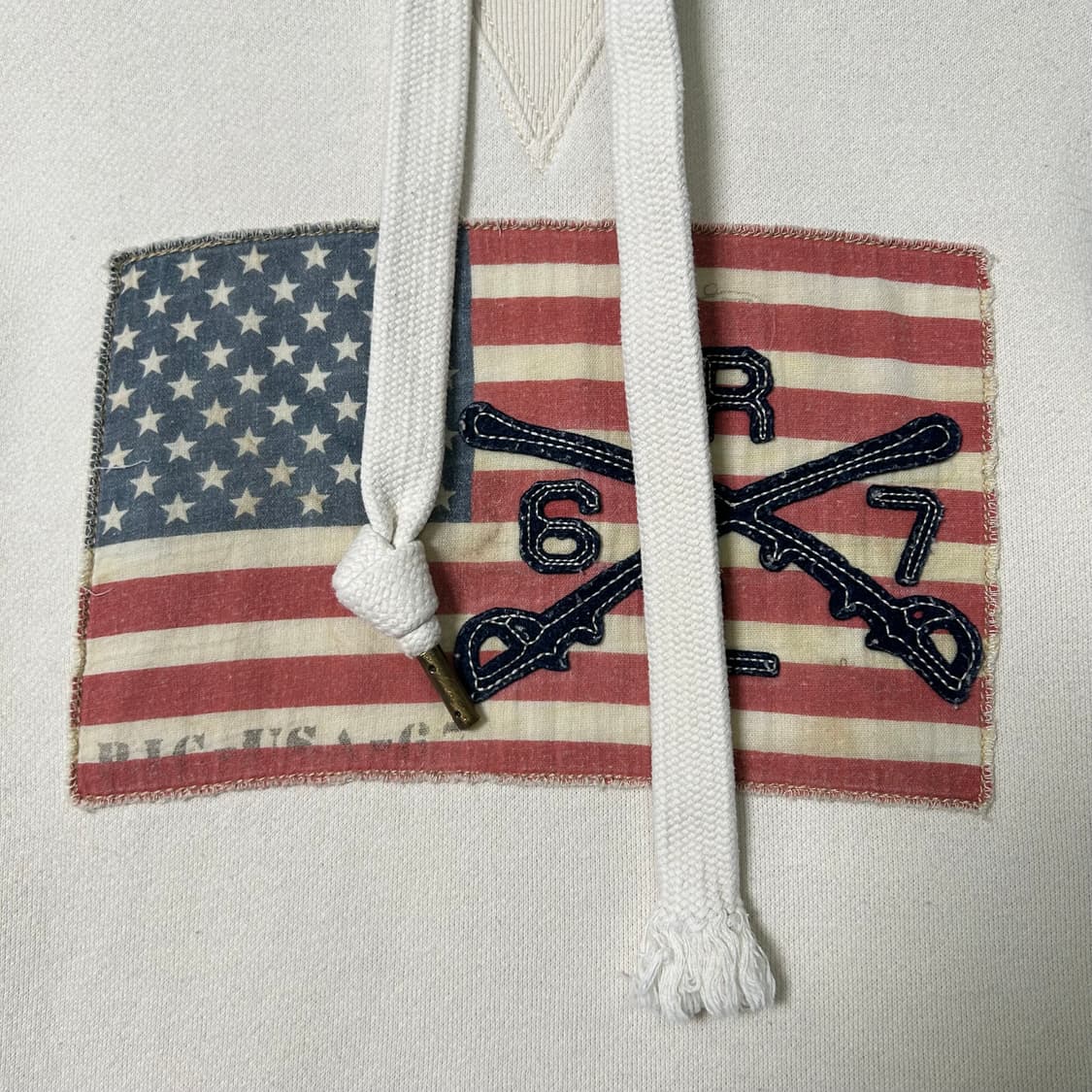 (S) 폴로 성조기 아이보리 후드티  상품이미지4