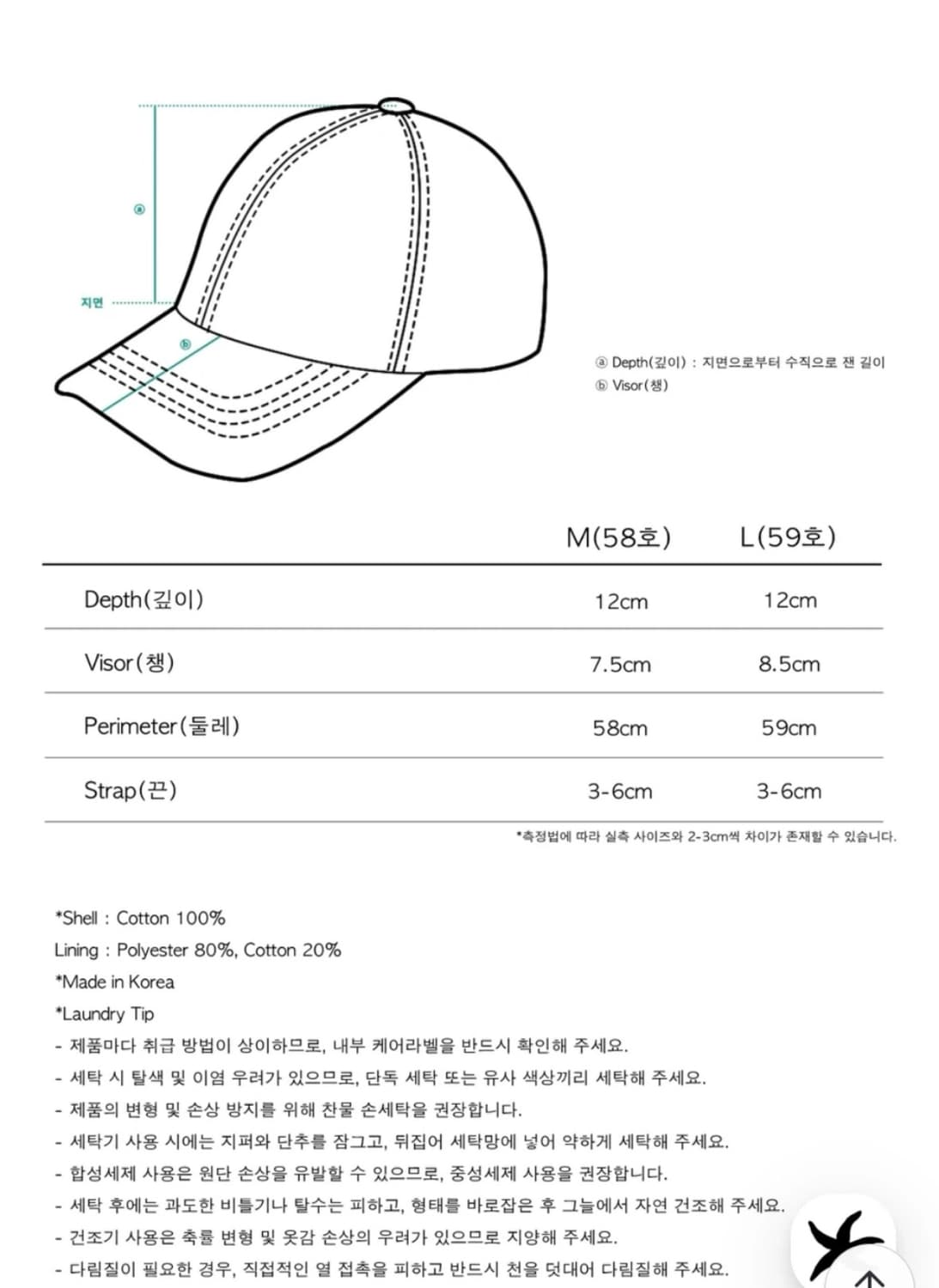 더콜디스트모먼트 TCM 빈티지 스티치 캡 블랙 M 상품이미지4
