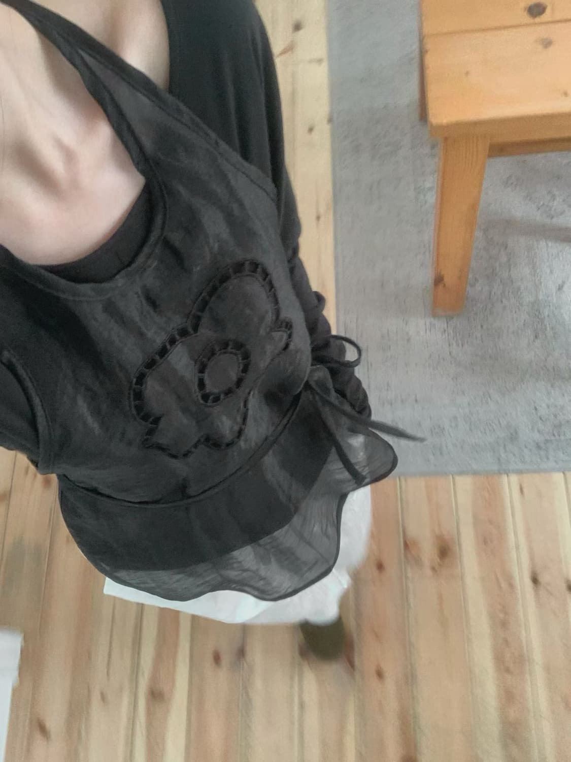 플라워 홀터넥 에이프런 나시 새상품 상품이미지5