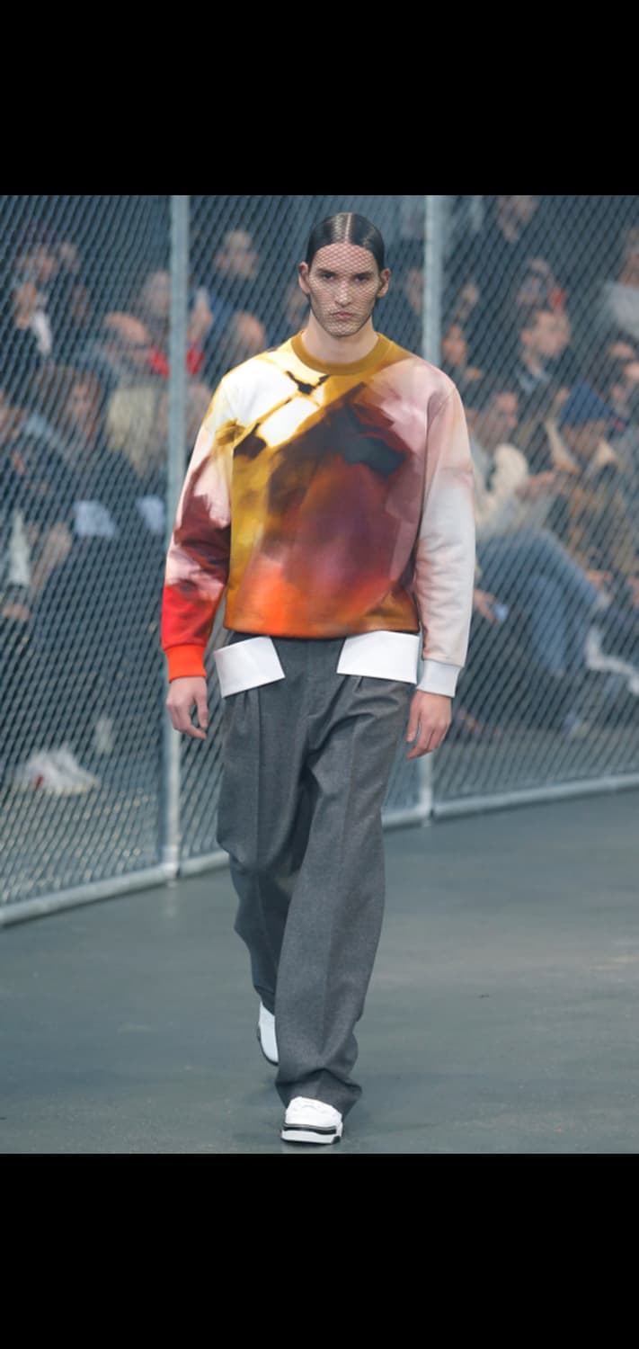 실측 XL) 지방시 아트 프린트 오버핏 맨투맨 스웻셔츠 런웨이 모델 희귀 상품이미지1