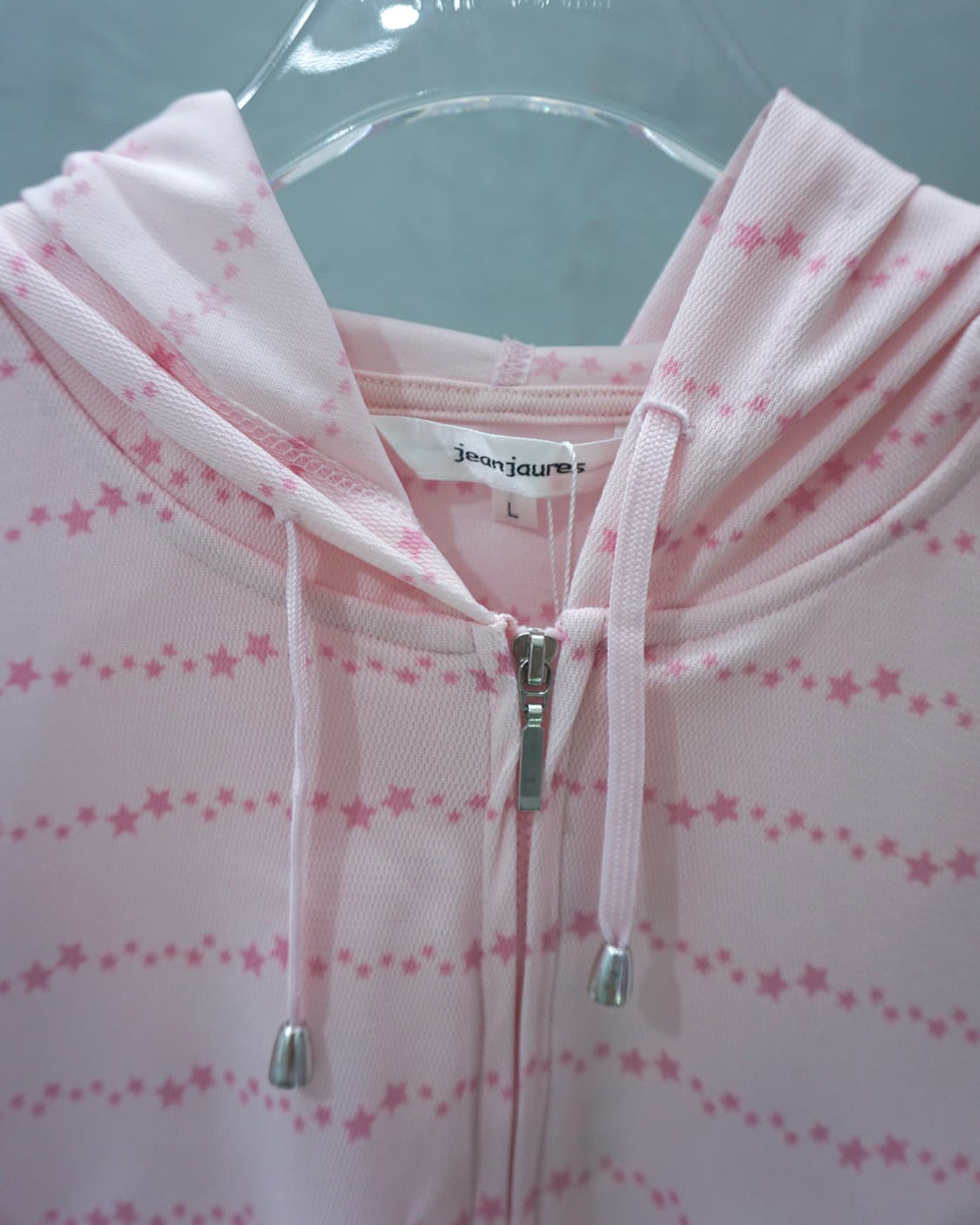Jeanjaures 핑크 스타 후드집업 상품이미지3