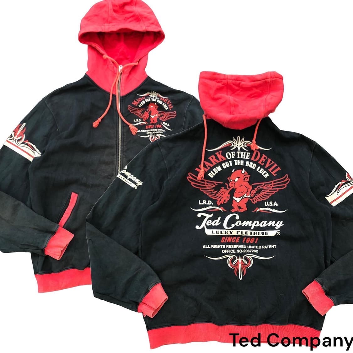 [XL] 테드 컴퍼니 백프린팅 후드 집업 상품이미지1