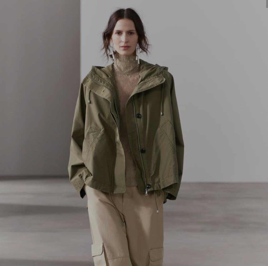 자라 밀리터리 오버사이즈 야상 자켓 상품이미지10