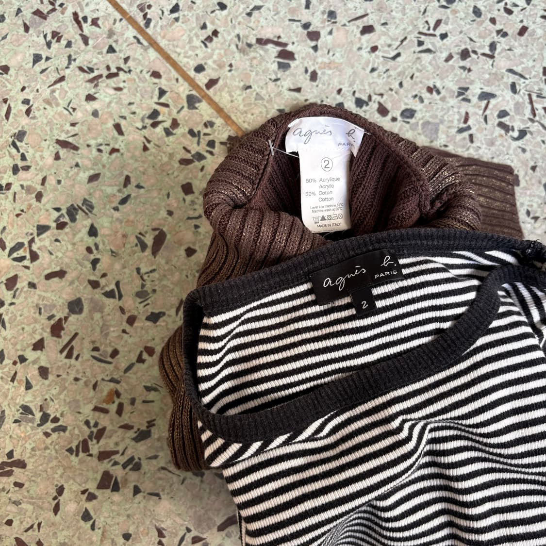 Agnès b. 아네스베 골드 브라운 터틀넥 상품이미지8