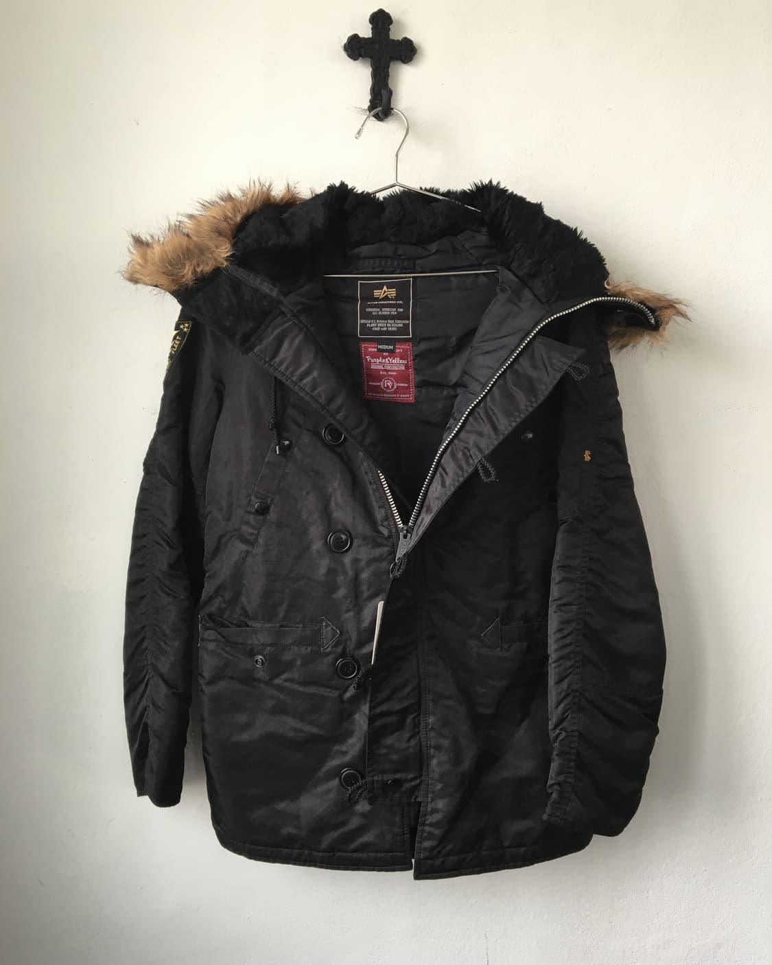 Alpha inderstries fake fur hood jumper 상품이미지4