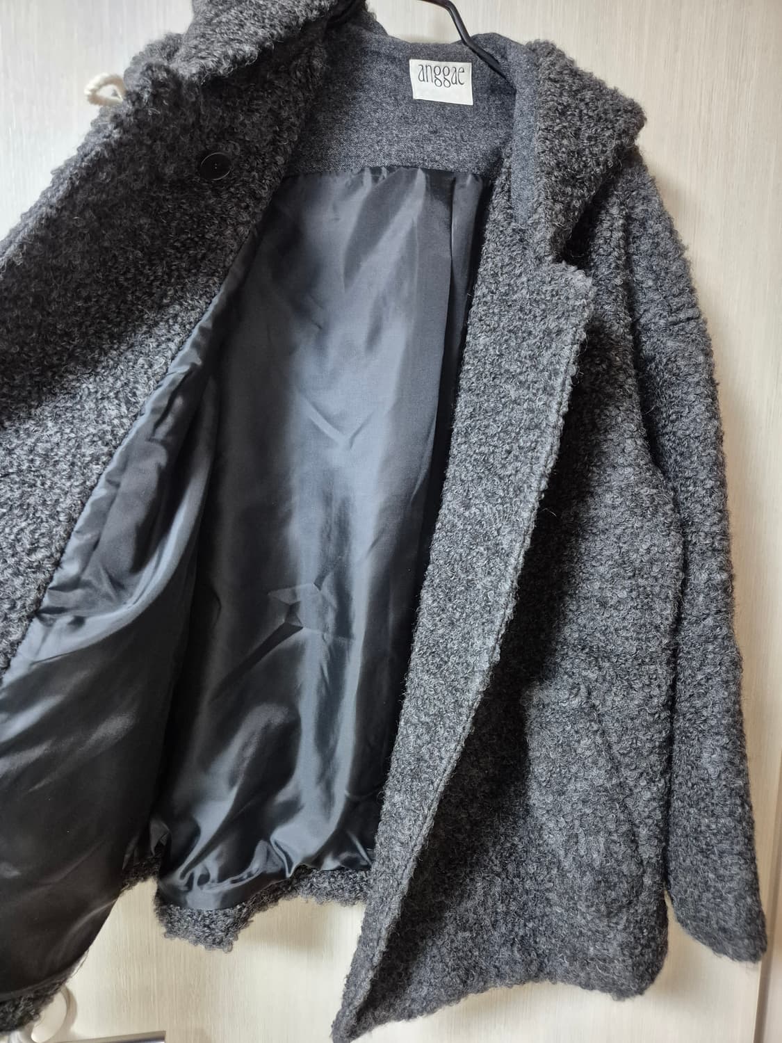 (24년) 앙개 퍼지 후드 아우터 부클자켓  anggae 상품이미지7