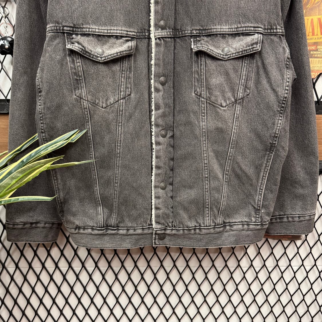 리바이스 타입 3 실버탭 쉐르파 흑청 데님 트러커 자켓 상품이미지4