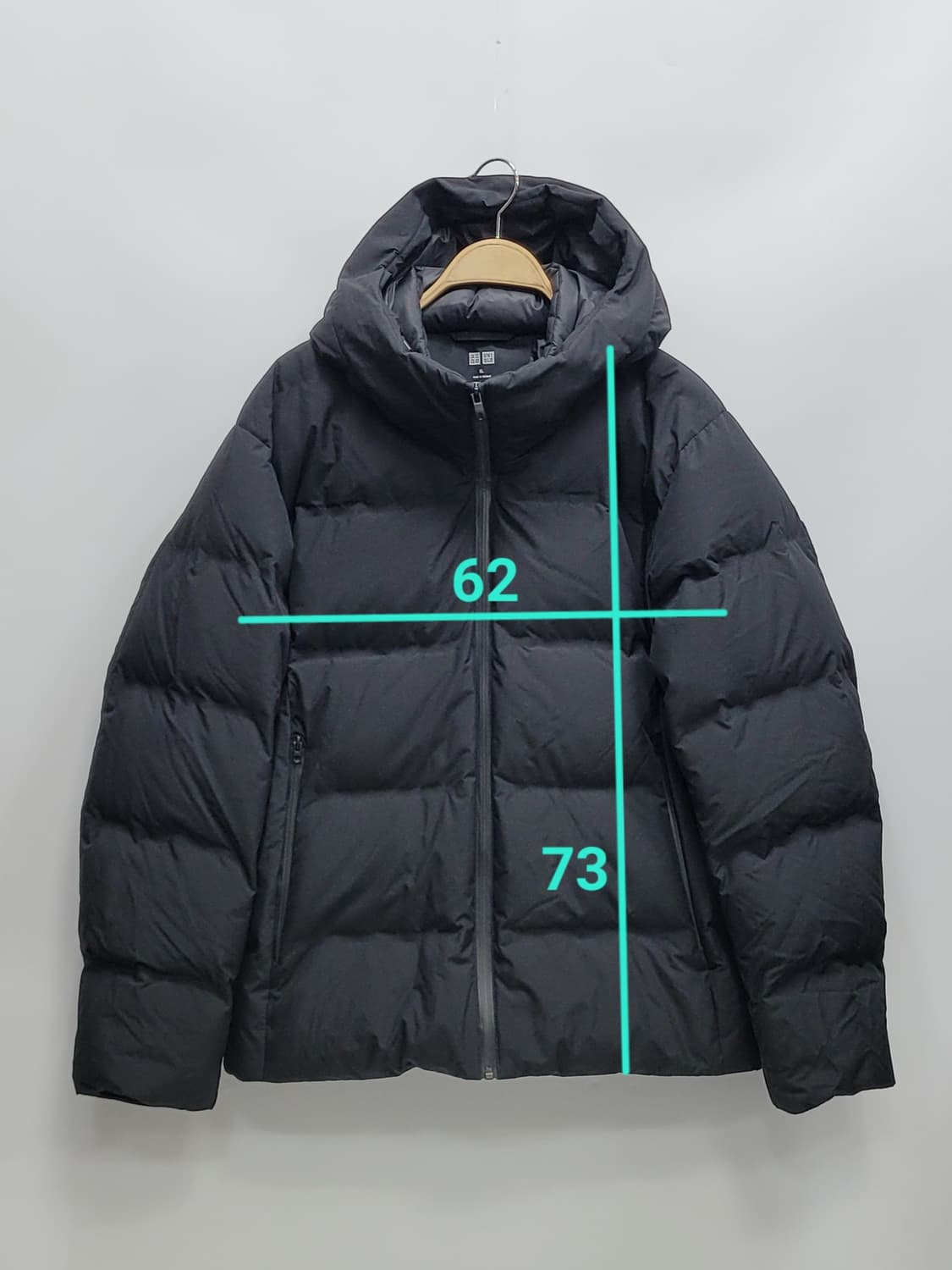 유니클로 심리스 다운 파카 패딩 / 남 XL 블랙
 상품이미지10