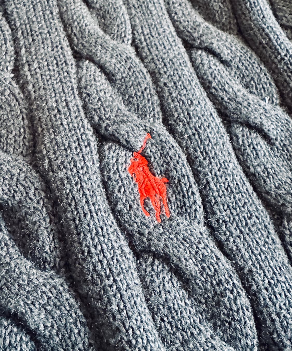 폴로 랄프로렌 케이블 니트 코튼 스웨터 헌터 네이비 XL 신품 꽈배기 상품이미지7