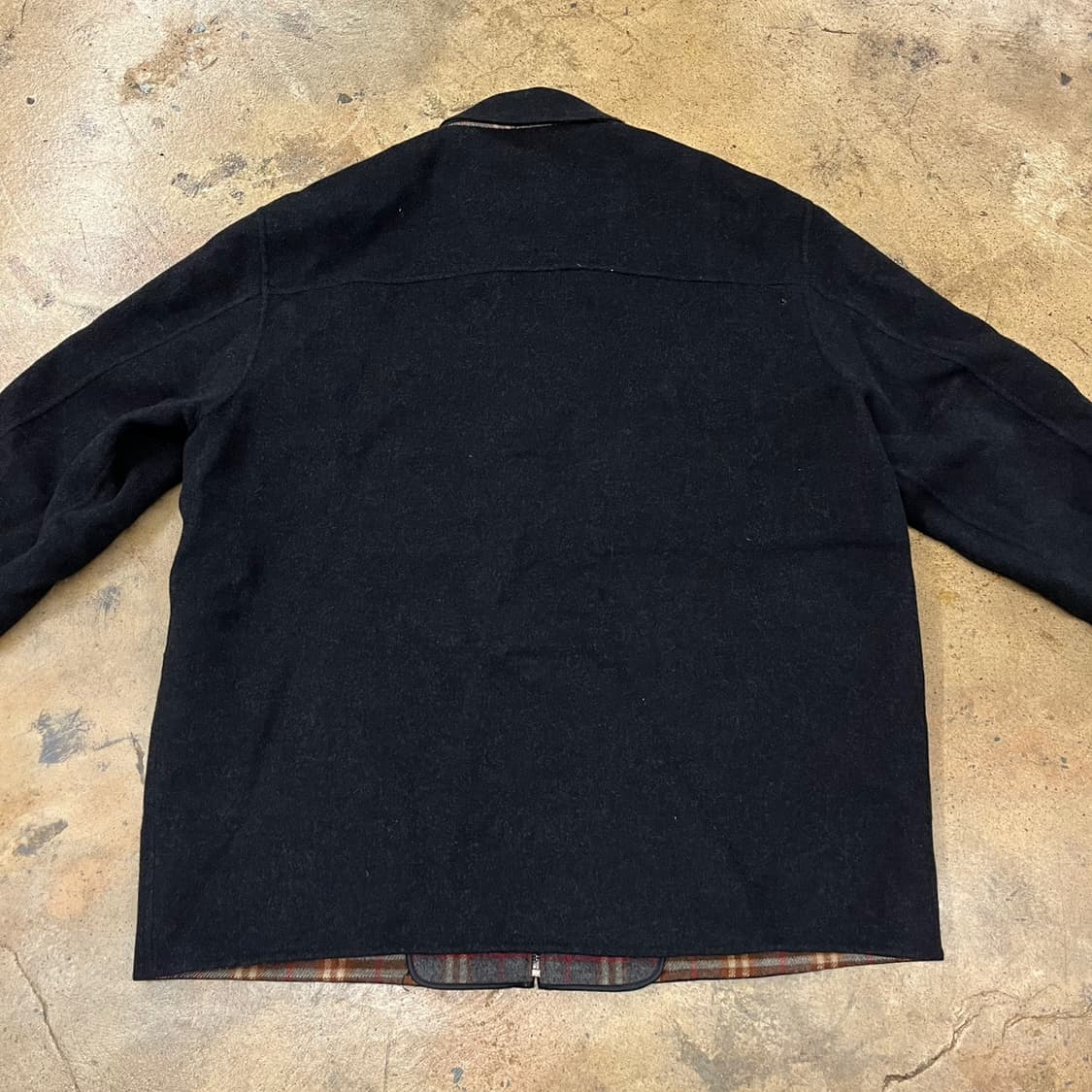 [정품/110] 입생로랑 블랙 울 집업 자켓 b16 상품이미지4