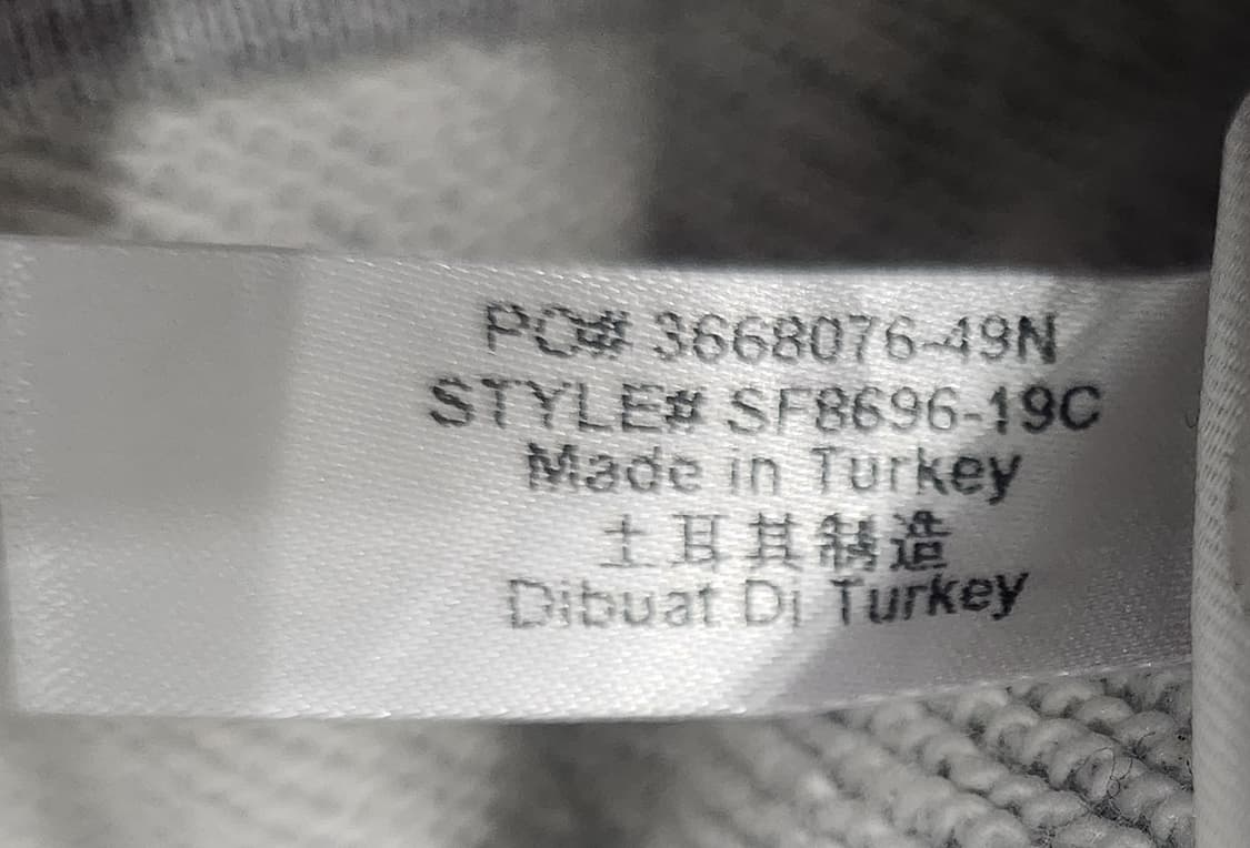 라코스테 그레이 체크 배색 맨투맨 36 (66반까지) 상품이미지6