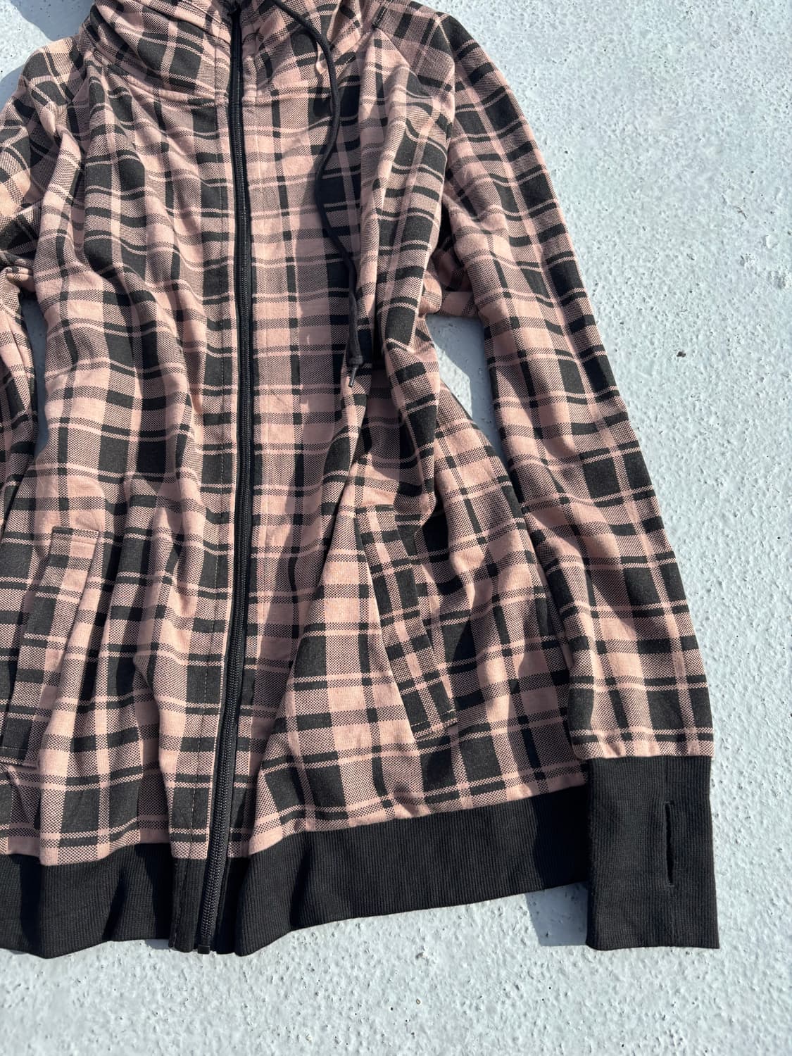 “Vintage”Y2K Bono-Hoodie Check Pattern Z 상품이미지5