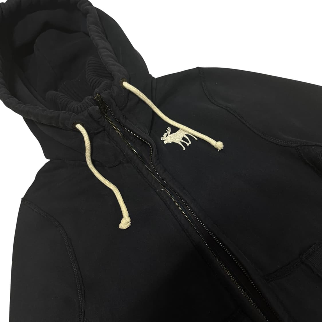 아베크롬비 머슬핏 블랙 이중 후드집업 상품이미지1