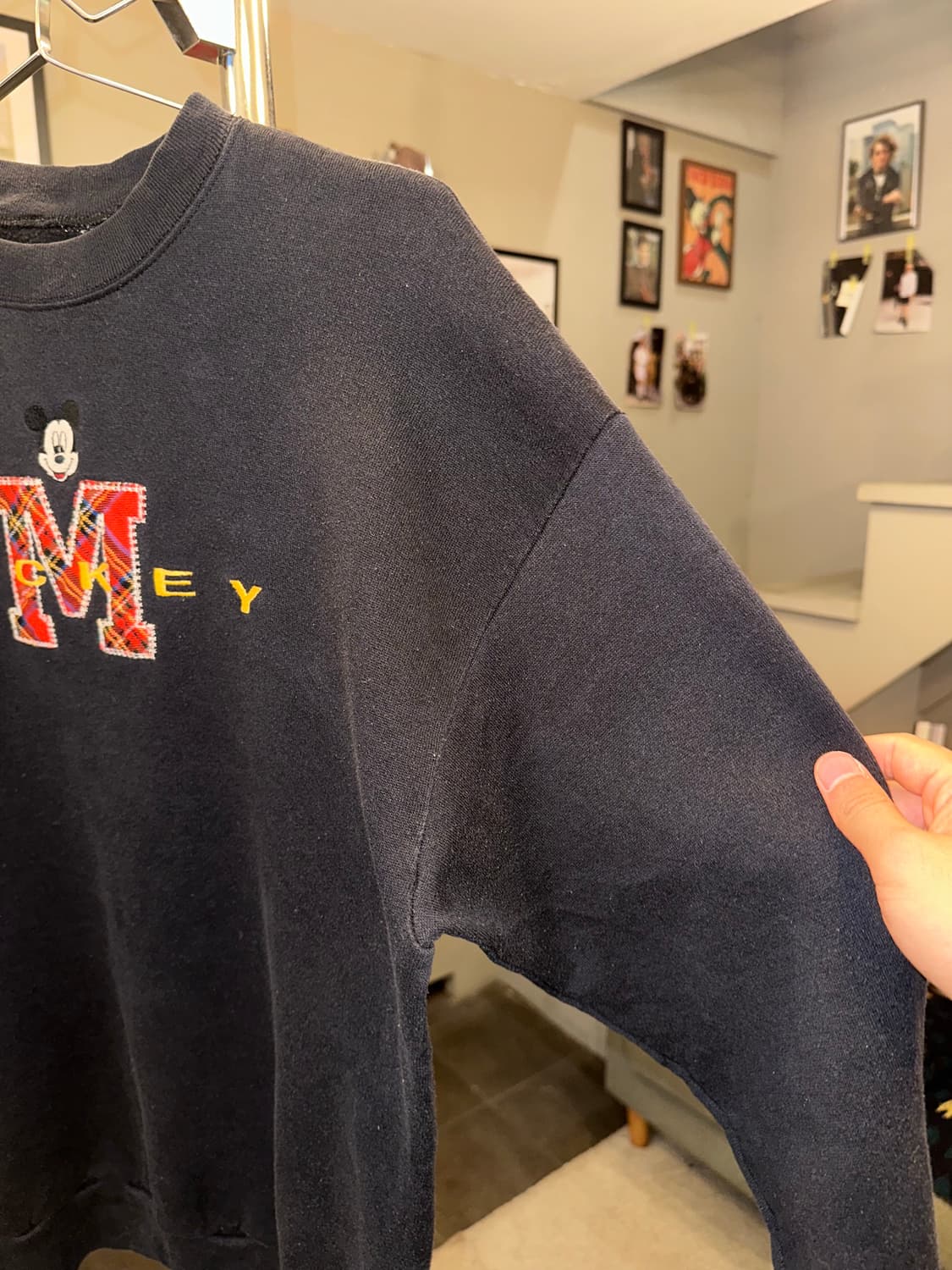 90’s Disney Mickey M logo black sweats 상품이미지6