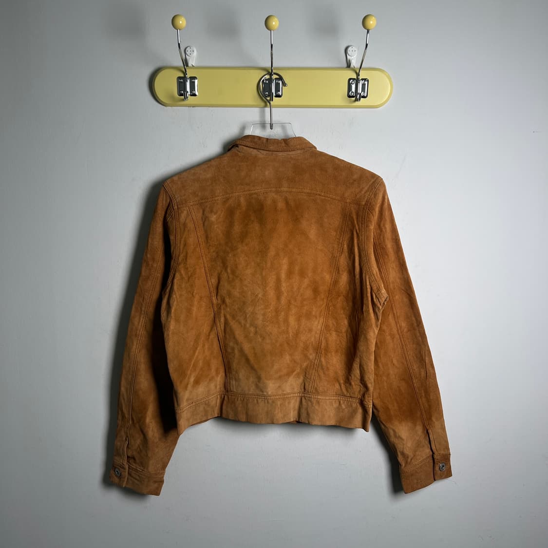 vtg 빈티지 브라운 소가죽 스웨이드 트러커 자켓 상품이미지2