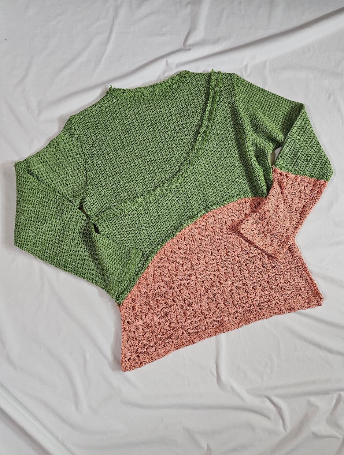 [M] 앤더슨벨 콘트라스트 패널 보트넥 스웨터 니트 상품이미지7