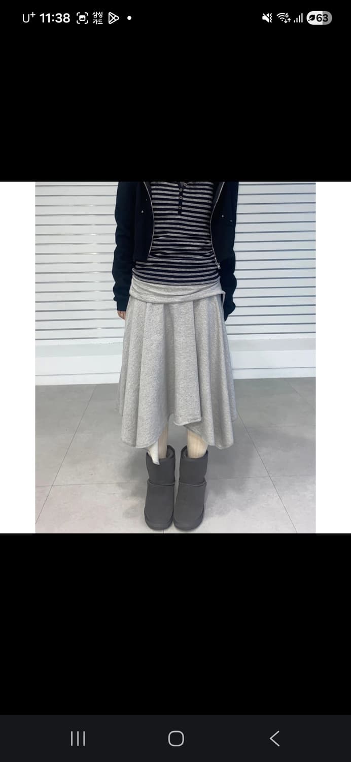 바이너리원 이즈이즈 언발 레이어드 스커트 원가 48000원 상품이미지10