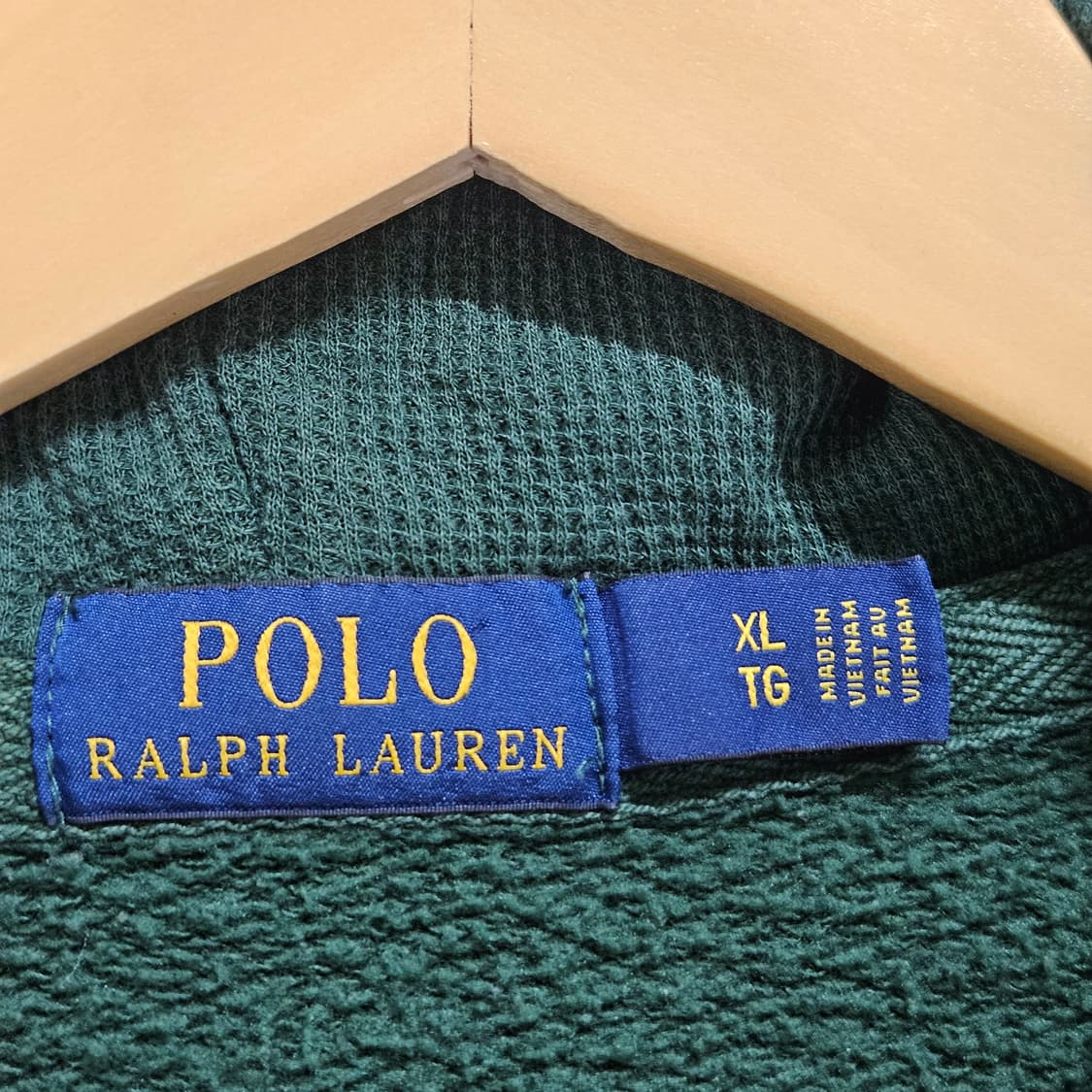 XL) 00's 폴로 랄프로렌 그린 기모 후드집업 상품이미지6