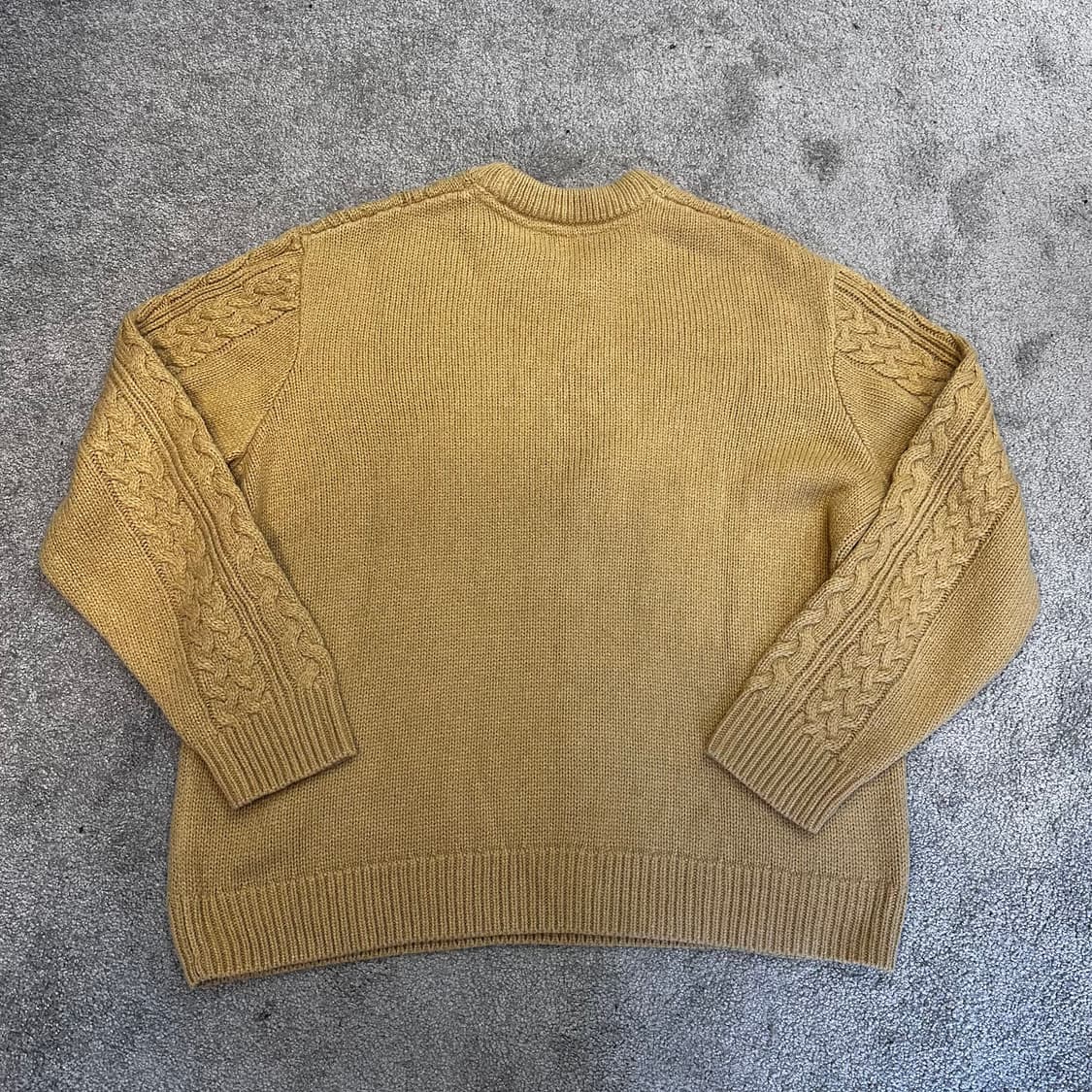 빈티지 카멜 케이블 아란 스웨터L 상품이미지5