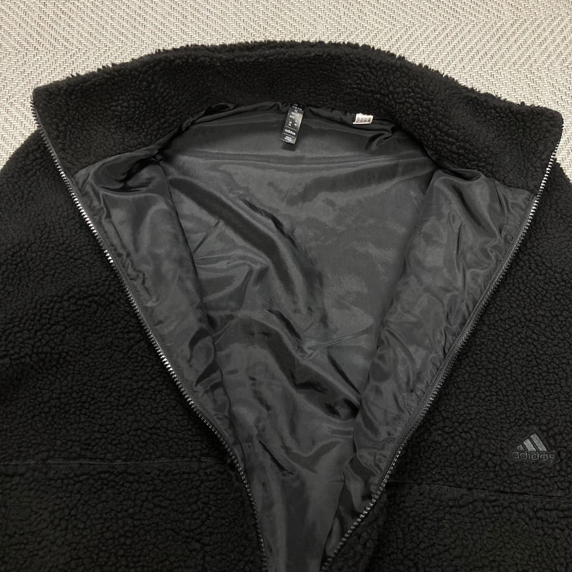 (2XL)아디다스 루즈핏 뽀글이 후리스 집업 상품이미지3