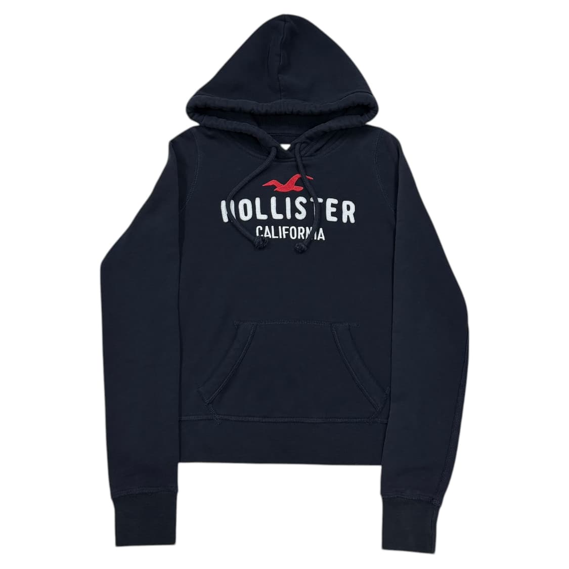 홀리스터 딱붙핏 Y2K 스펠로고 기모 후드티 네이비 XS 상품이미지1
