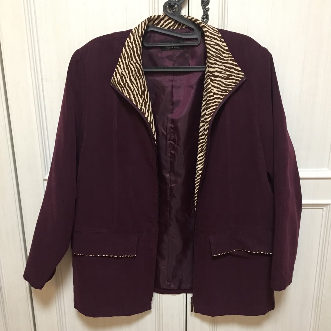 버건디 호피 멋쟁이 자켓 상품이미지3