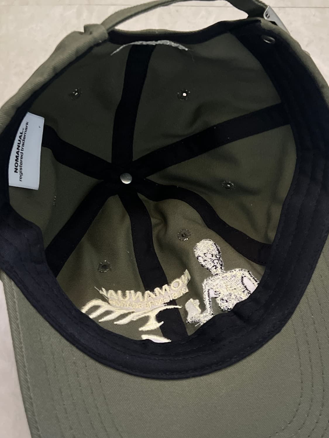 노매뉴얼 SKULL BALL CAP - KHAKI 상품이미지3