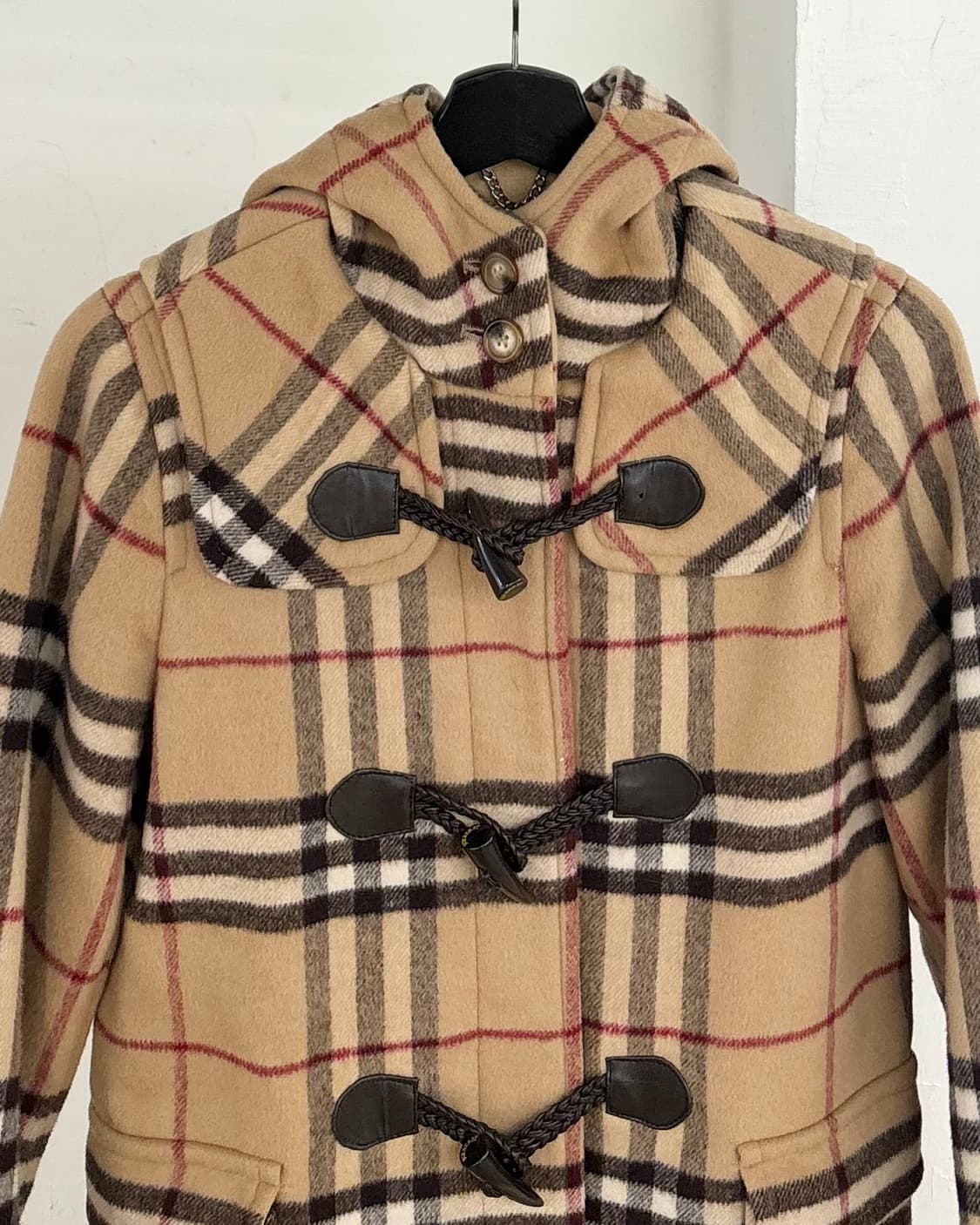 버버리 노바 체크 울 더플 코트 상품이미지2