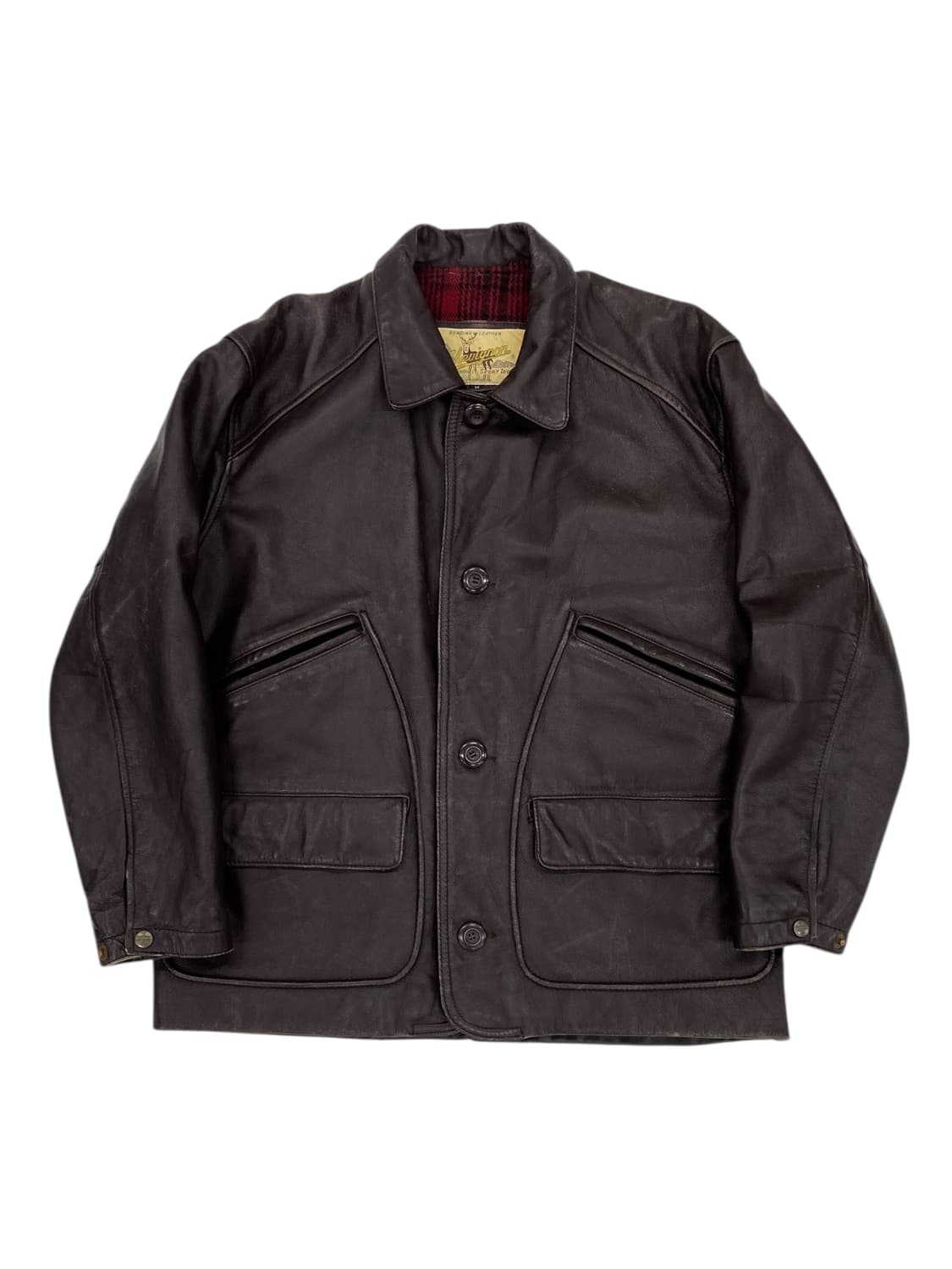 8-90‘s chevignon 소가죽 헌팅 자켓 상품이미지1