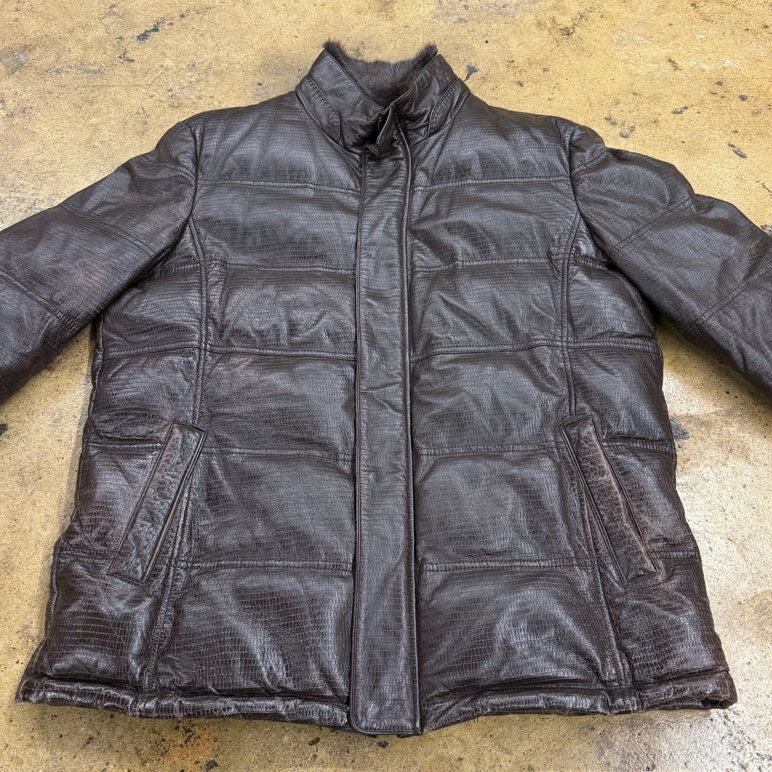 [정품/105] LDS sport 양가죽 패딩 자켓 b14 상품이미지3